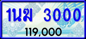 ทะเบียนรถ 1นฆ 3000 ผลรวม 0
